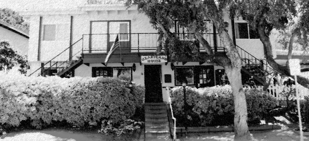 Heartland House History black and white photo of front of house