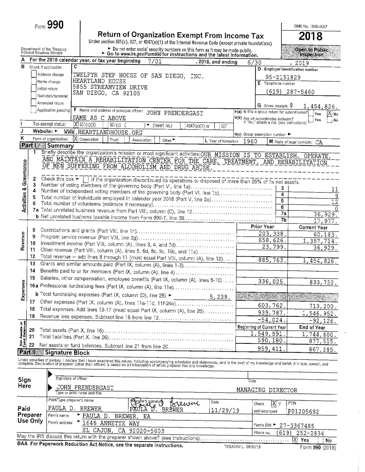 IRS Form 990 | Heartland House